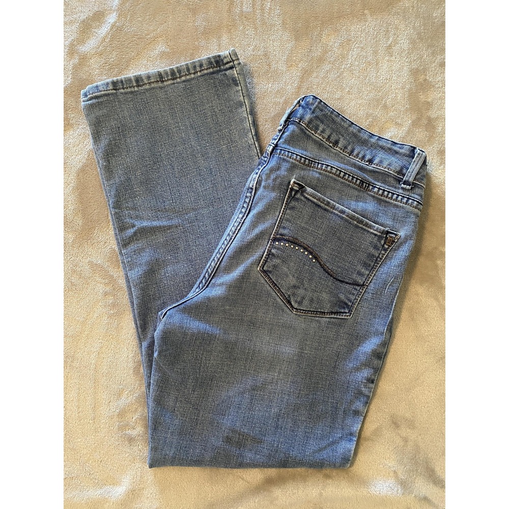 Lee Jeans Womens 10 Short Petite Faded Blue Modern Series Curvy Stretch Bootcut‎